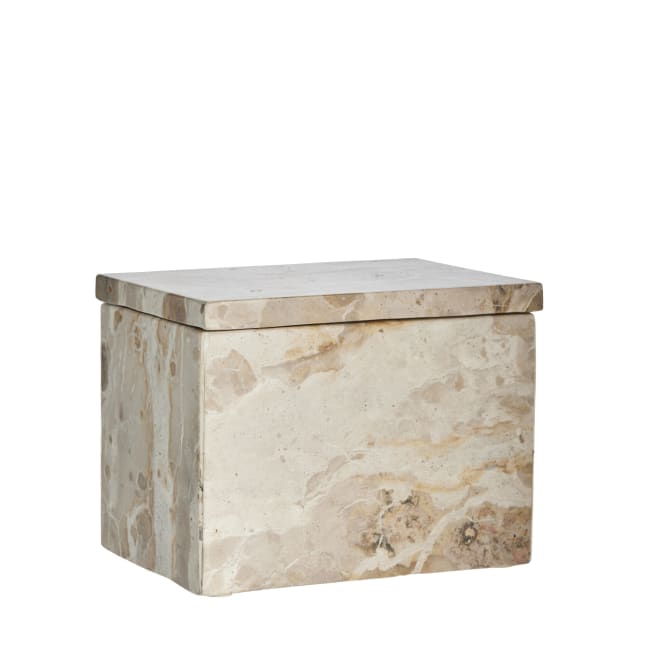 Lene Bjerre - Ellia Marmor Box 13x16.5cm - Sand - Hjemme og kjøkken