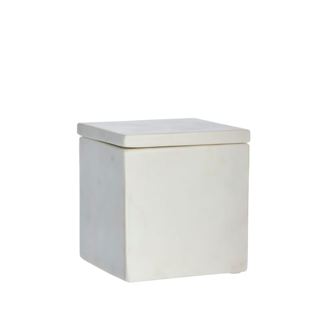 Lene Bjerre - Ellia Marmor Box 13x12cm - White - Hjemme og kjøkken