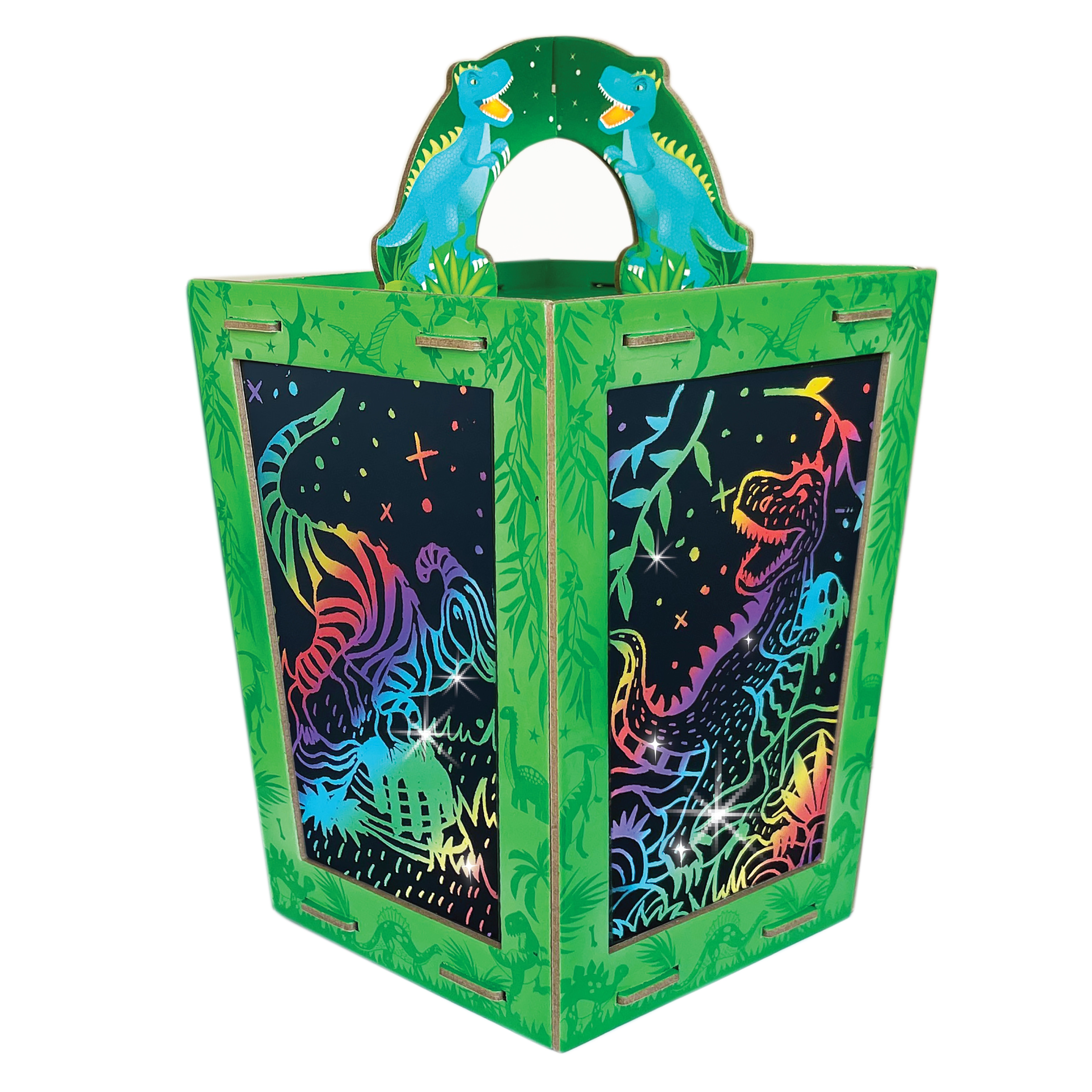 BOX CANDIY - Scratch Art Lantern - Totally Twilight Dinosaur - (BC-1936) - Leker