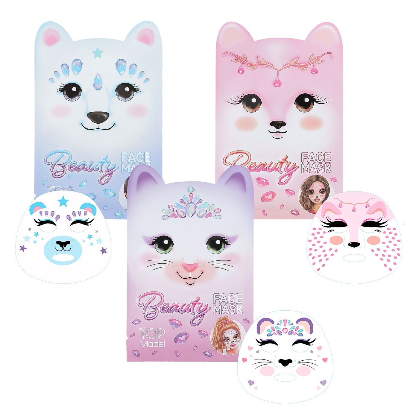 TOPModel - 3 x Face Mask Animal BEAUTY and ME ( 0412353 )