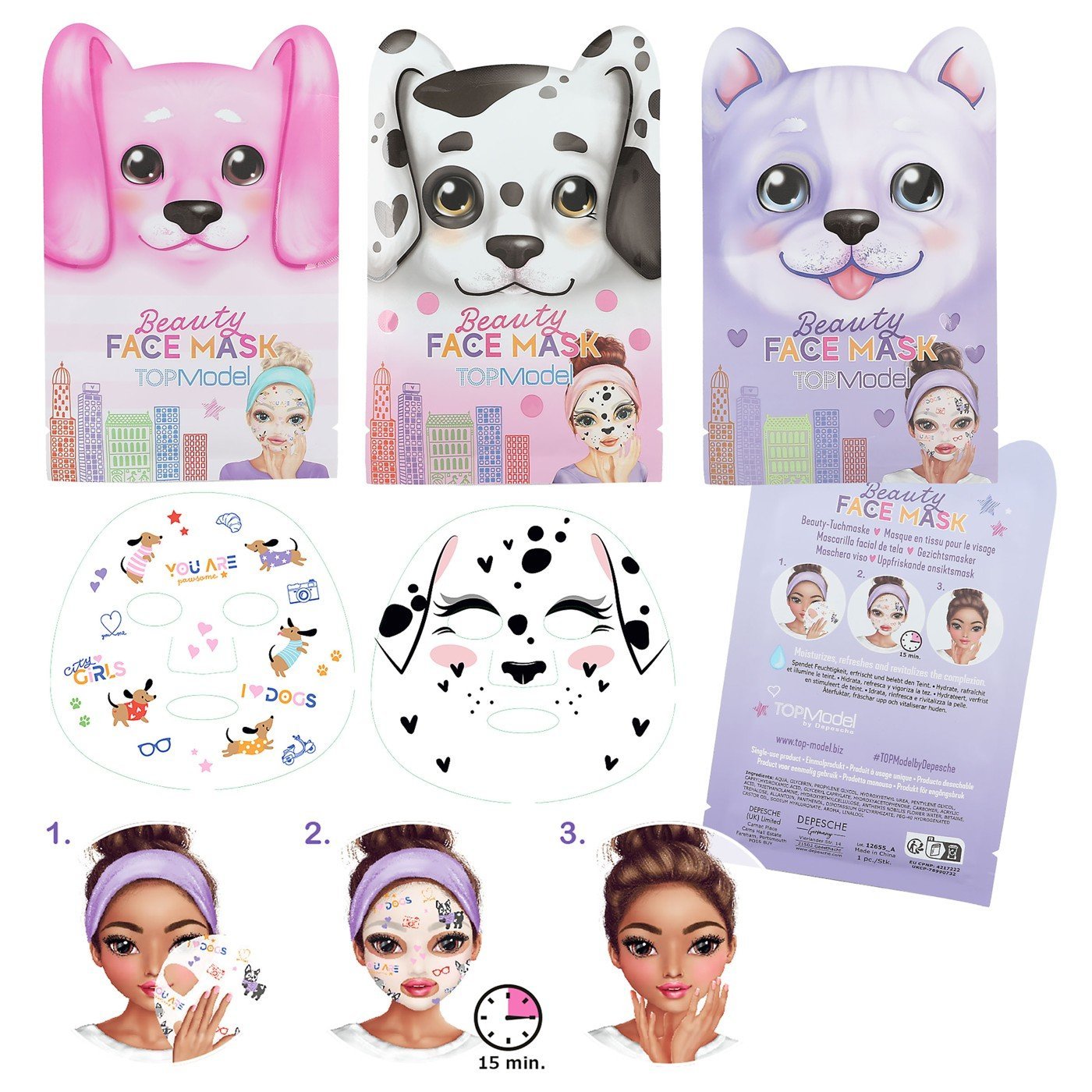 TOPModel Beauty - 3 x Face Mask CITY GIRLS ( 0412655 ) - Leker