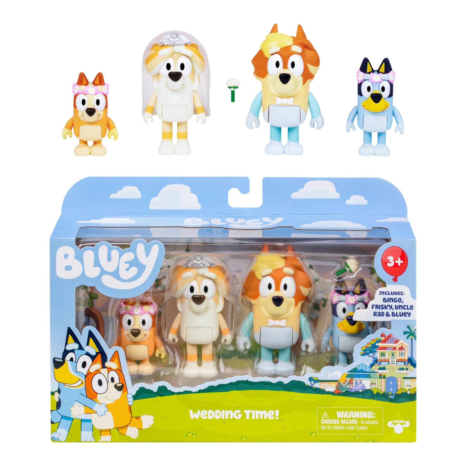 Bluey - Figurer 4-pakke - Bryllup