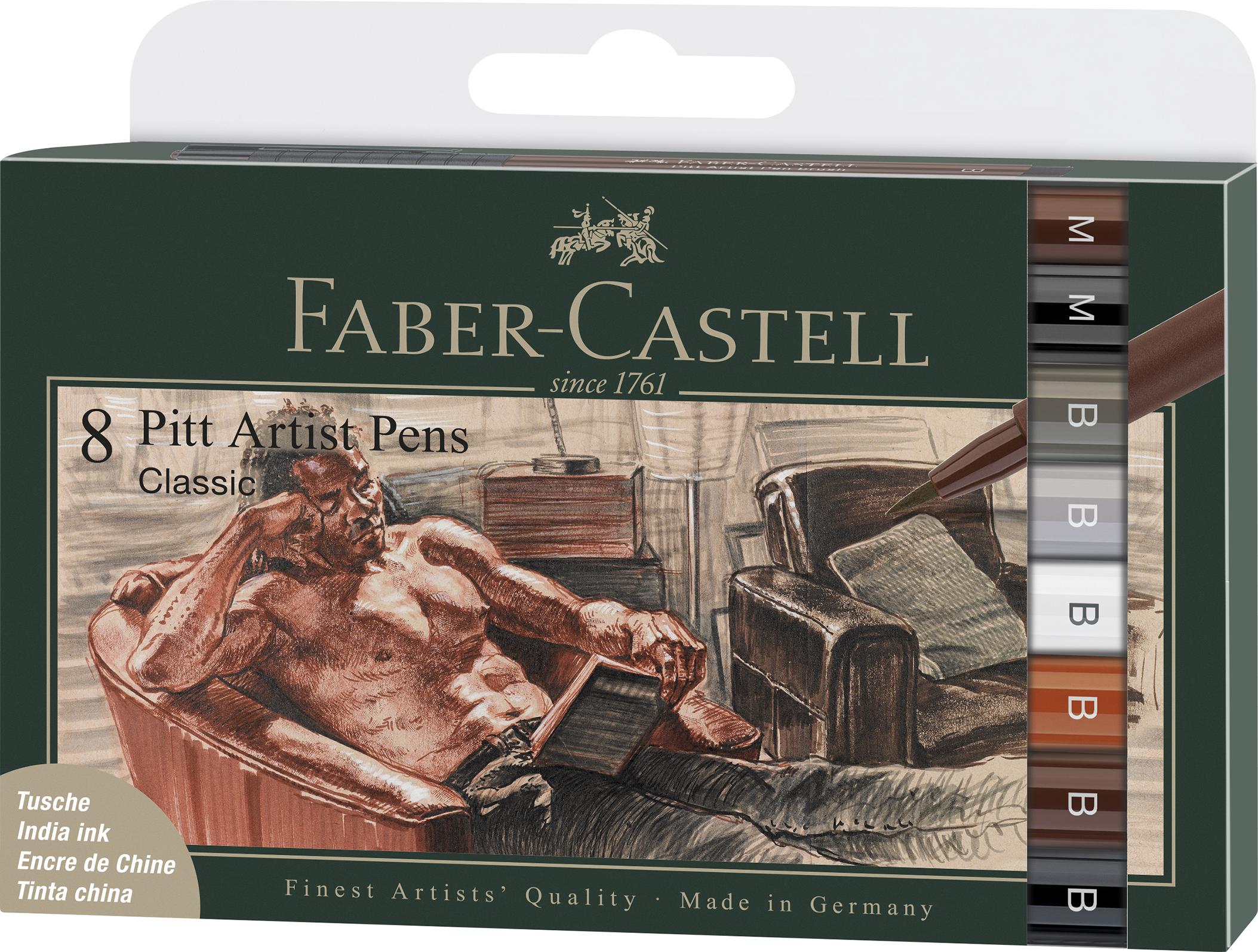 Faber-Castell - India ink Pitt Artist Pen Classical (8 pcs) (167172) thumbnail-1