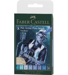 Faber-Castell - India ink Pitt Artist Pen Blues (8pcs) (167173)