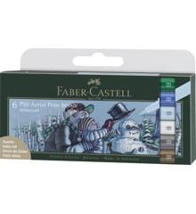 Faber-Castell - India ink Pitt Artist Pen B winter (6 pcs) (167176)