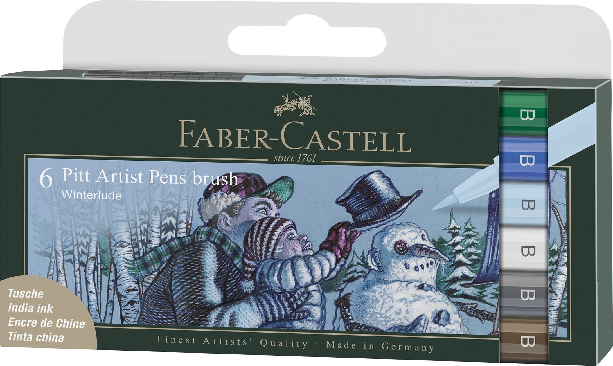 Faber-Castell - India ink Pitt Artist Pen B winter (6 pcs) (167176) thumbnail-1