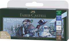 Faber-Castell - India ink Pitt Artist Pen B winter (6 pcs) (167176)