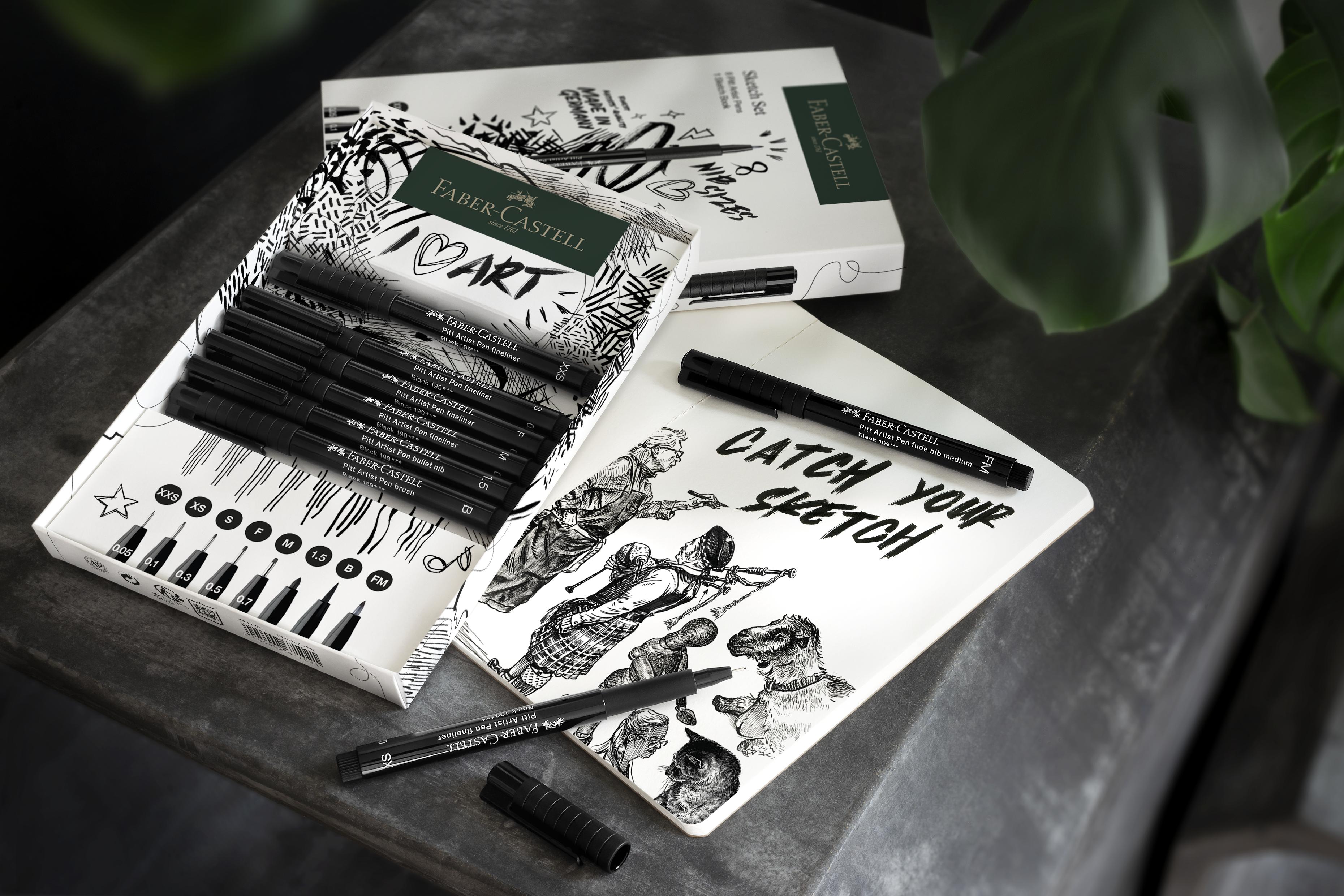 Faber-Castell - Set Pitt Artist Pen + Sketchbook (267102) thumbnail-4