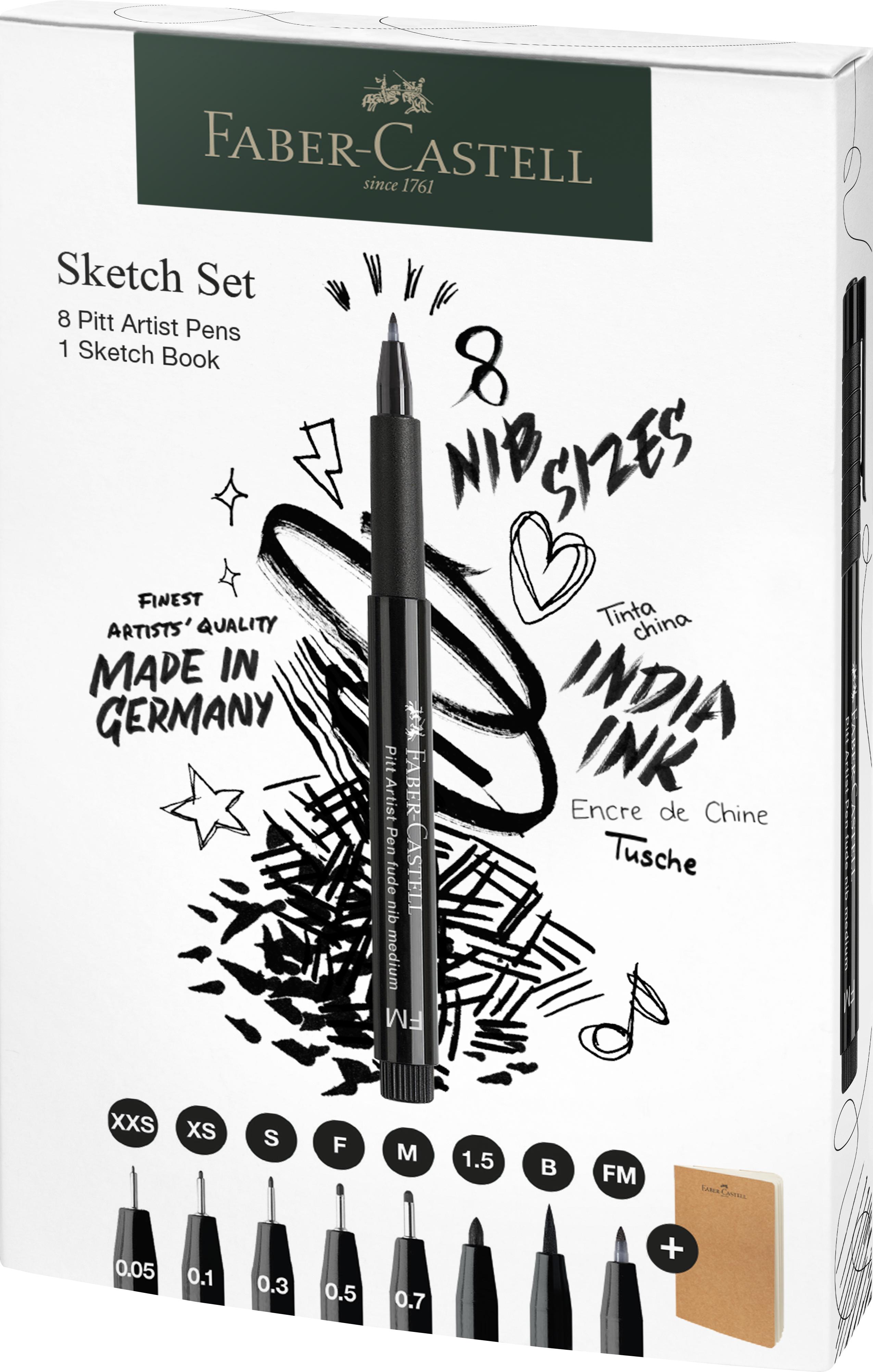 Faber-Castell - Set Pitt Artist Pen + Sketchbook (267102) thumbnail-1