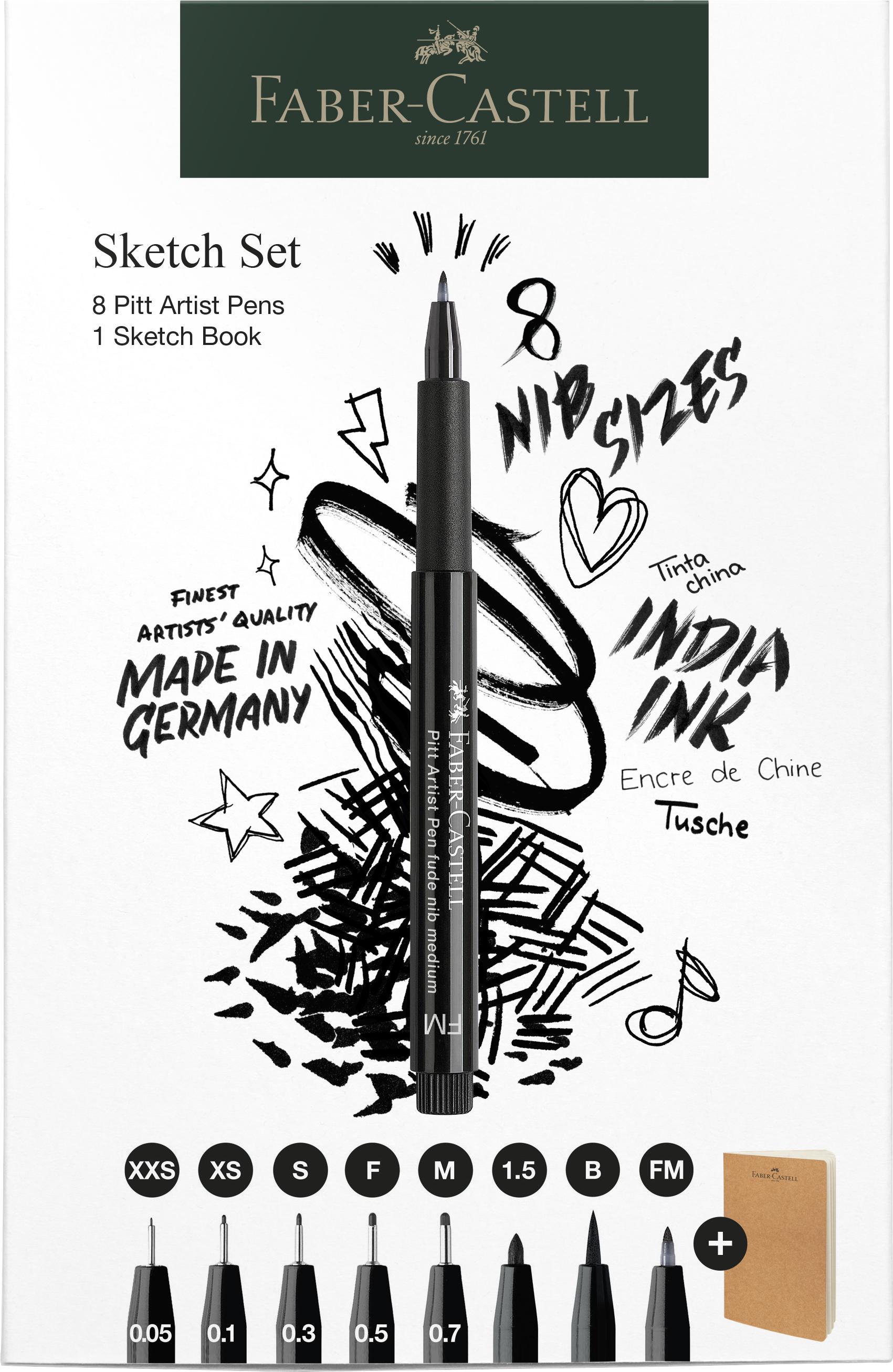 Faber-Castell - Set Pitt Artist Pen + Sketchbook (267102) thumbnail-5