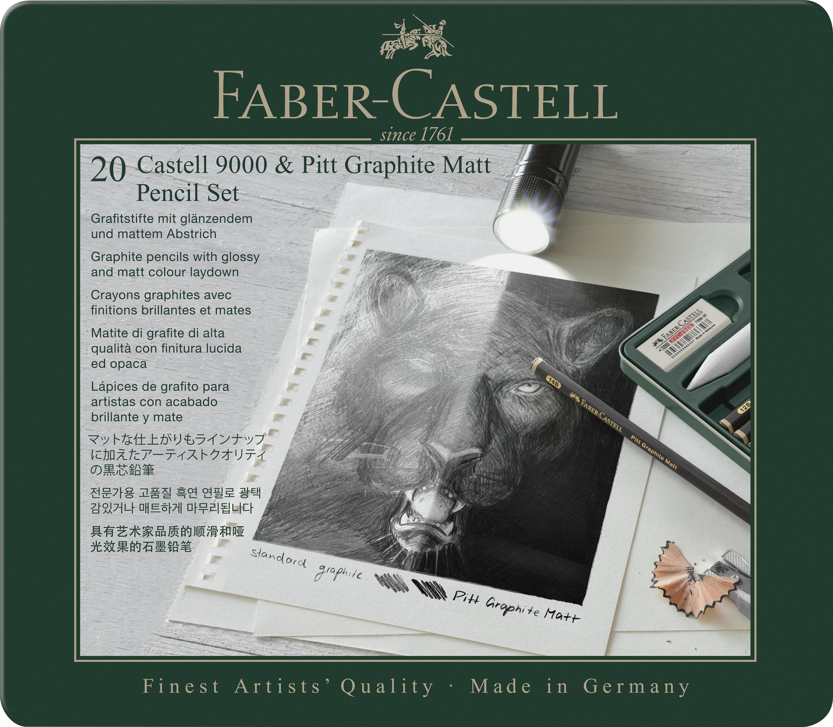 Faber-Castell - Set Pitt Graphite Matt&Castell 9000 (115224) - Leker