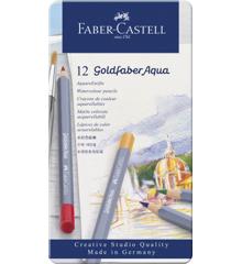 Faber-Castell - Watercol. penc. Goldfaber Aqua tin (12 pcs) (114612)