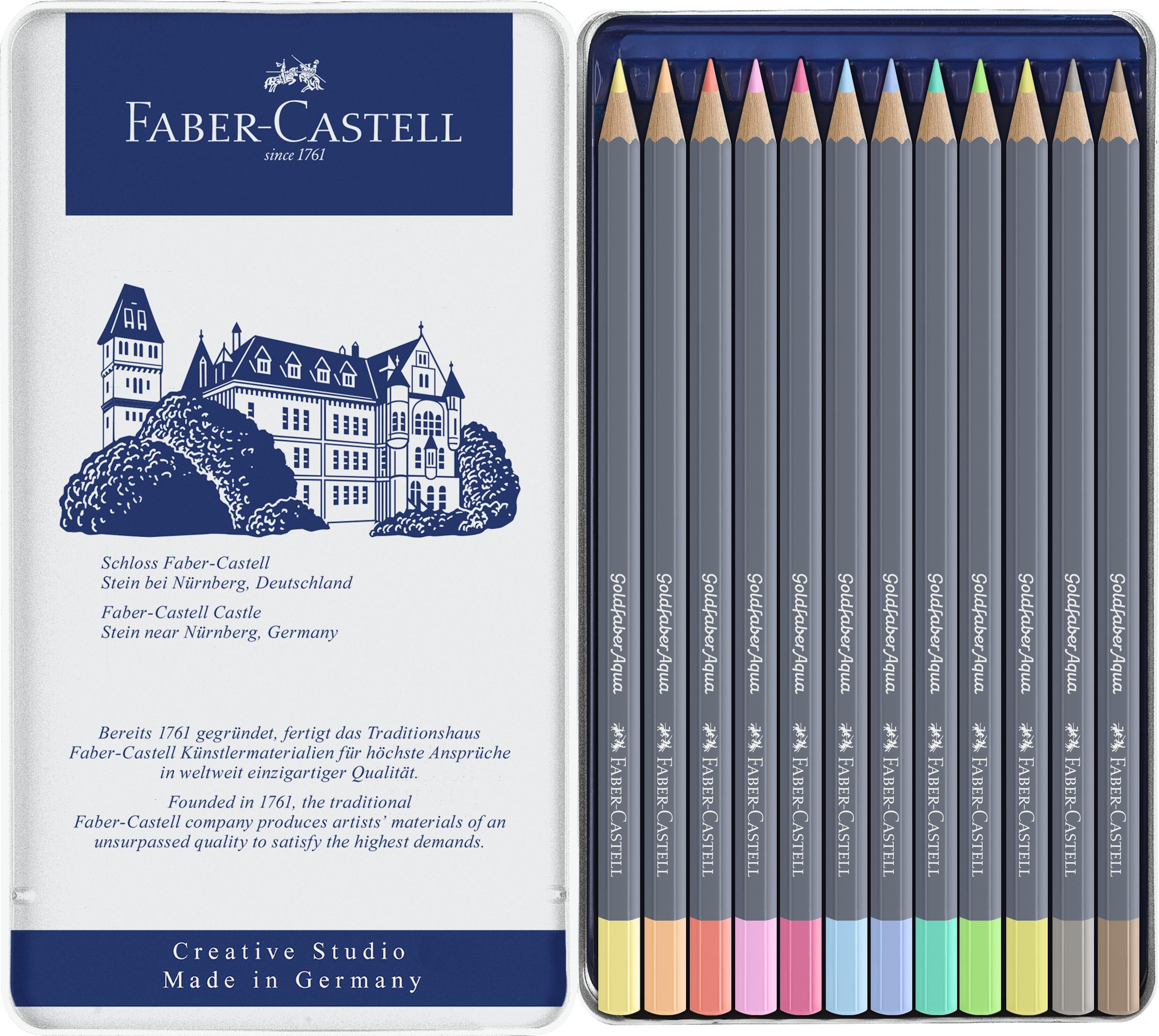 Faber-Castell - Gofa Aqua metal box of 12 pastel colours (114622) thumbnail-5