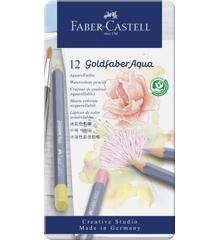 Faber-Castell - Gofa Aqua metal box of 12 pastel colours (114622)