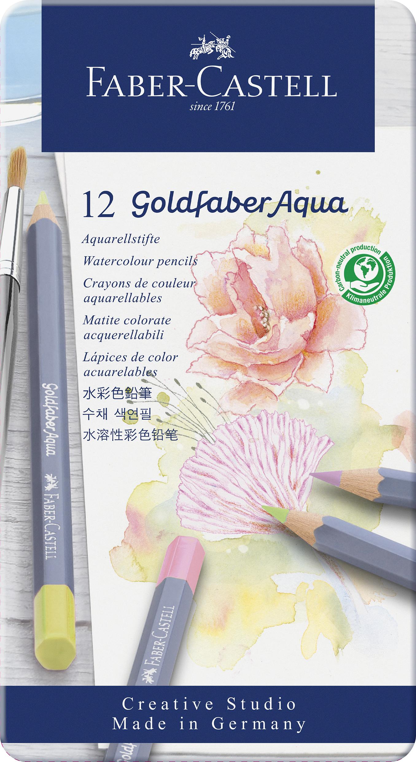 Faber-Castell - Gofa Aqua metal box of 12 pastel colours (114622) thumbnail-1