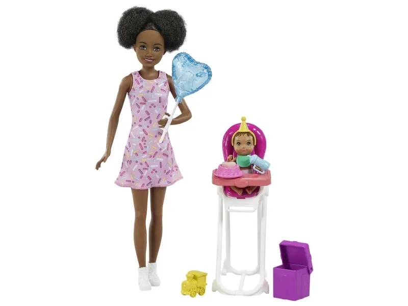 Barbie - Skipper Babysitters Doll and Playset - Feeding Chair 2 (GRP41) - Leker