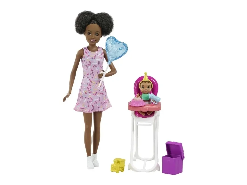 Barbie - Skipper Babysitters Doll and Playset - Feeding Chair 2 (GRP41)