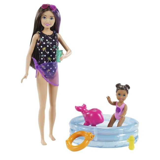 Barbie - Skipper Babysitters Doll and Playset - Pool (GRP39)