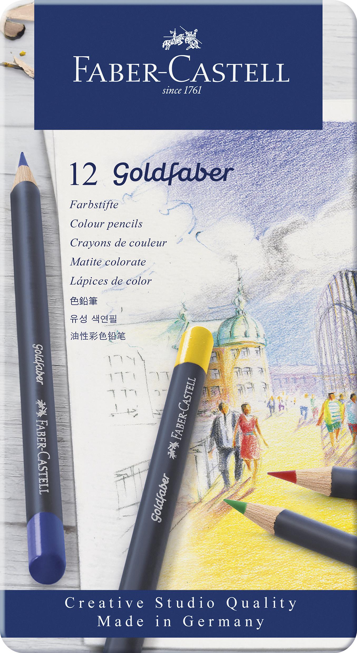 Faber-Castell - Colour pencil Goldfaber tin (12 pcs) (114712) - Leker