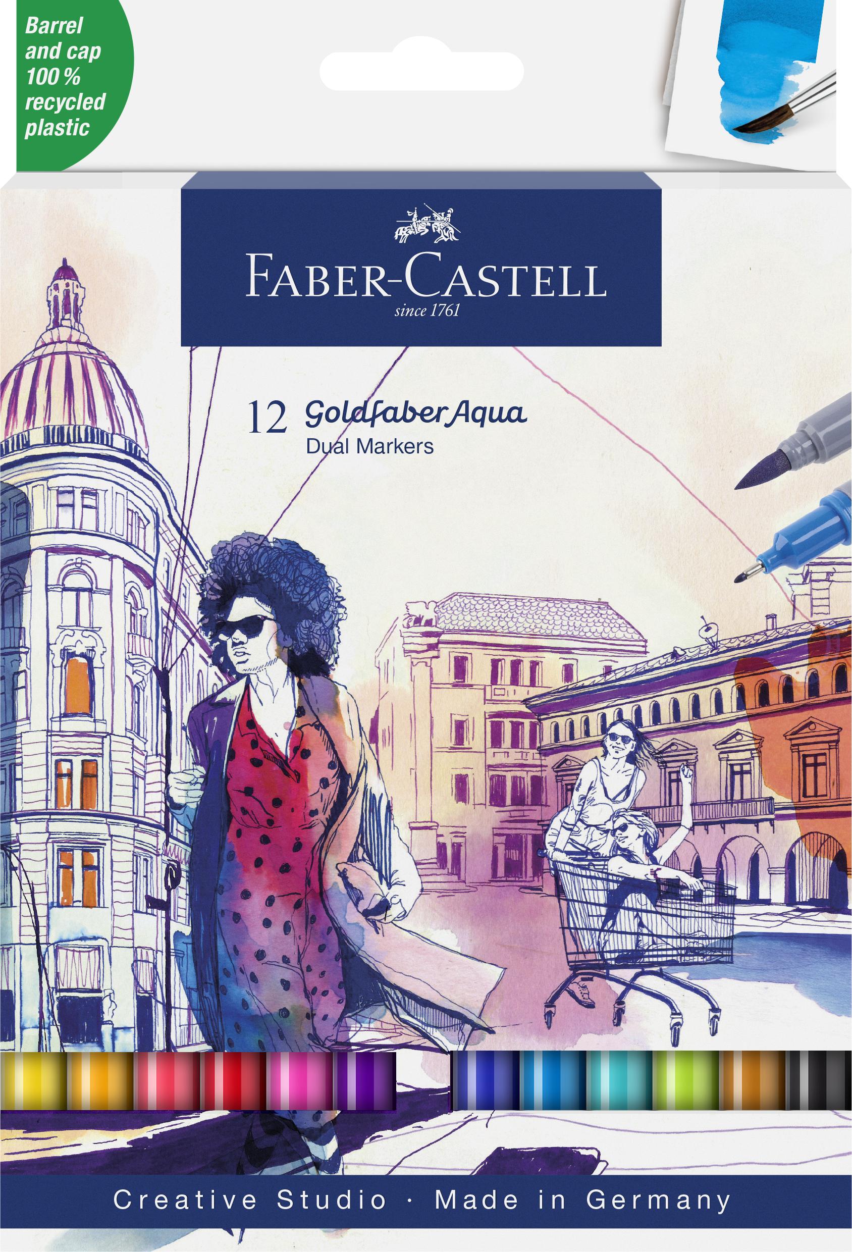 Faber-Castell - Gofa Aqua Dual Marker wallet (12 pcs) (164612) thumbnail-1