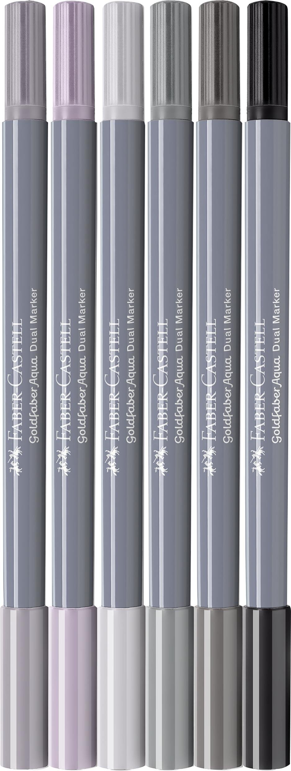 Faber-Castell - Gofa Aqua Dual Marker Shades of grey (6 pcs) (164522) thumbnail-2