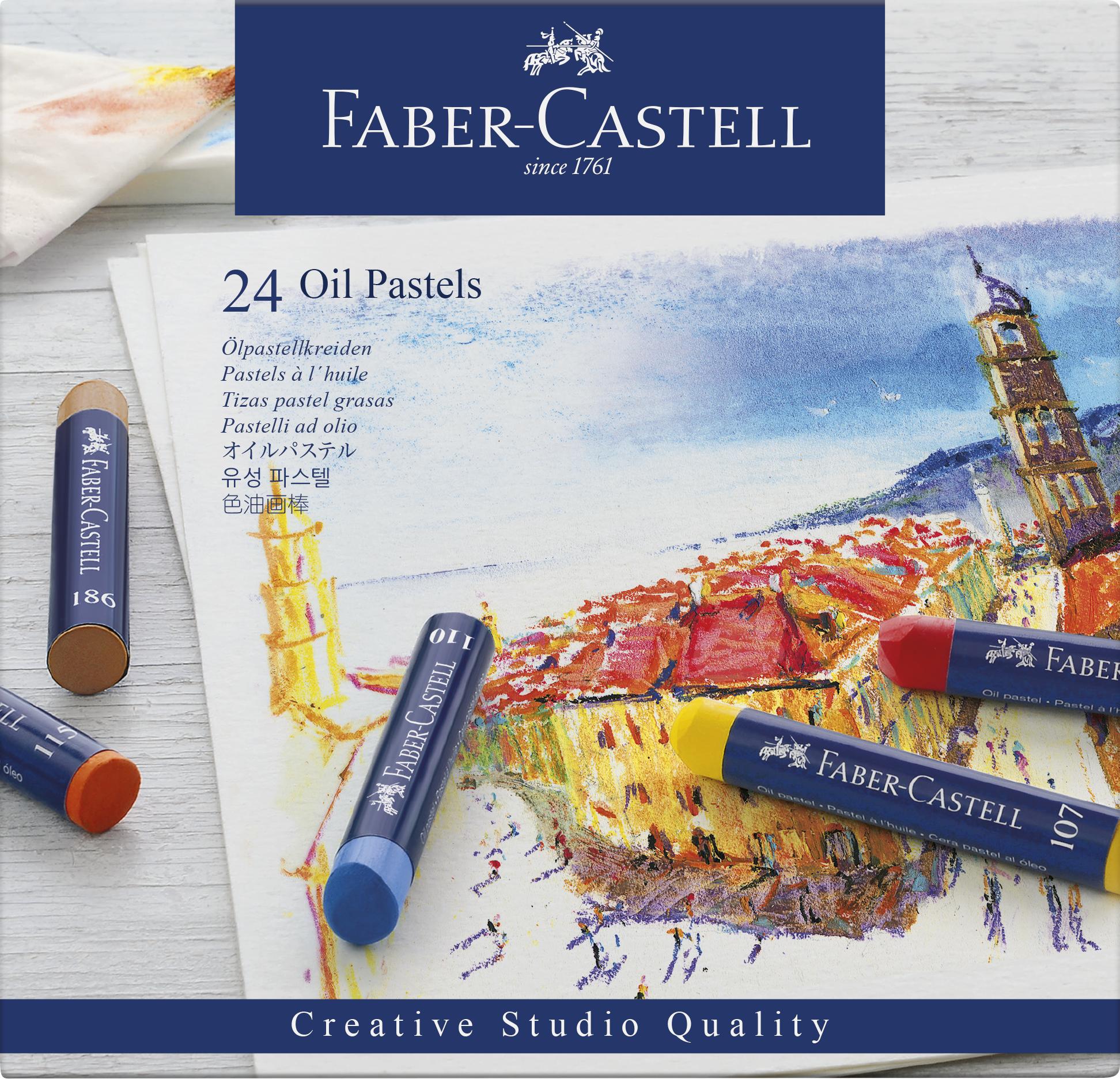 Faber-Castell - Oil pastels cardboard box (24 pcs) (127024) - Leker