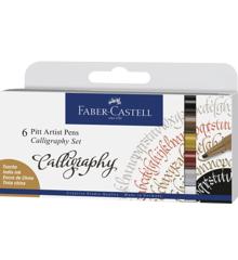 Faber-Castell - India ink Pitt Artist Pen Calligraphy (6 pcs) (167506)