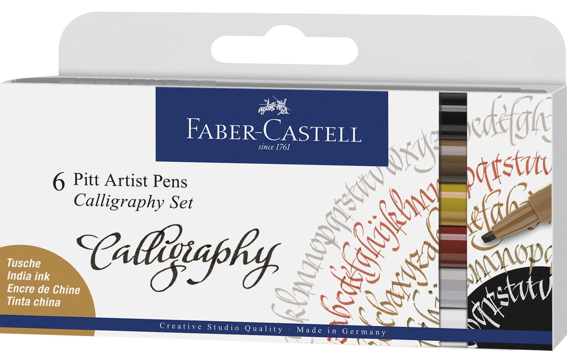 Faber-Castell - India ink Pitt Artist Pen Calligraphy (6 pcs) (167506) thumbnail-1