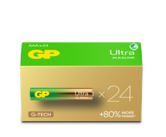 GP - Ultra Alkaline Battery, Size AAA, 24AU/LR03, 1.5V, 24-pack