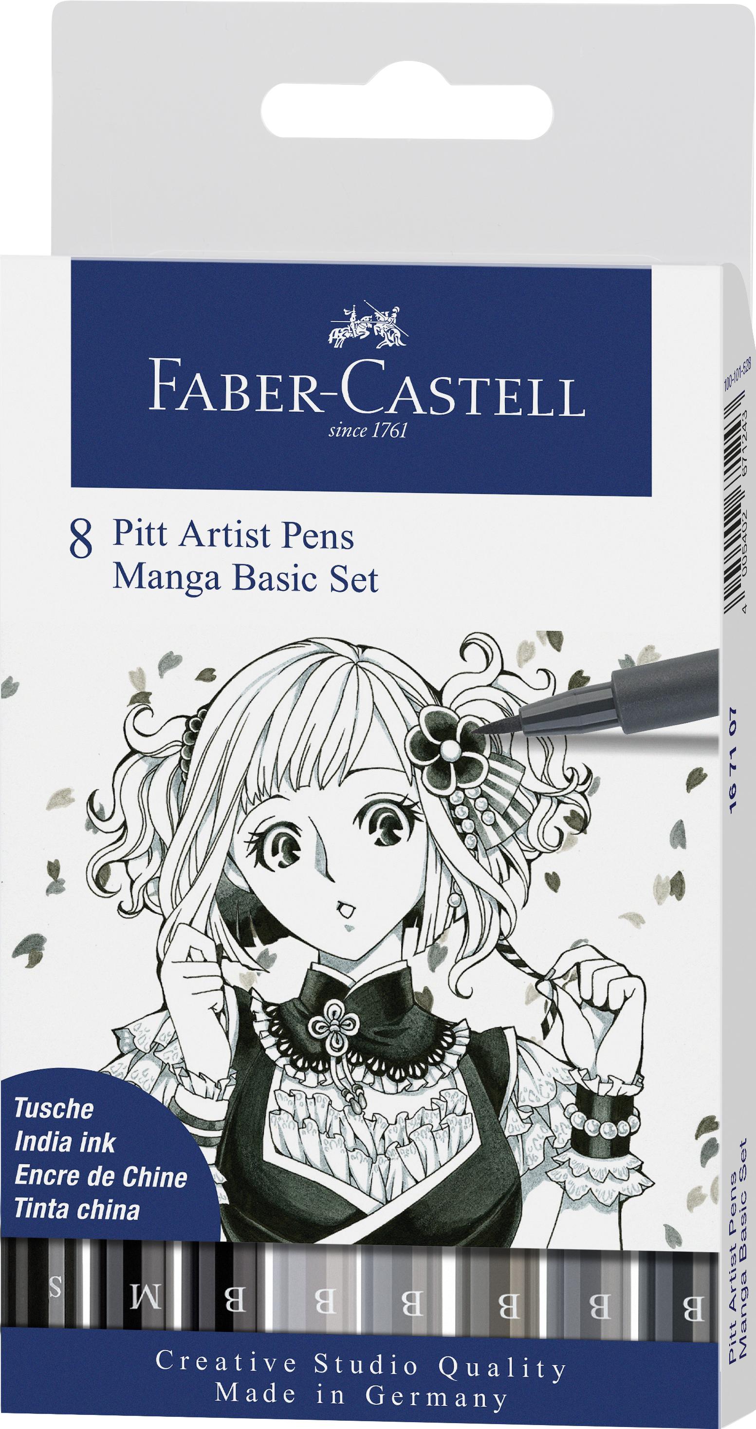 Faber-Castell - India ink Pitt Artist Pen B Manga (8 pcs) (167107) thumbnail-1