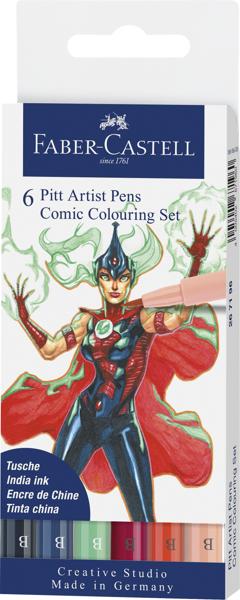 Faber-Castell - India ink Pitt Artist Pen Comic (6 pcs) (267196)