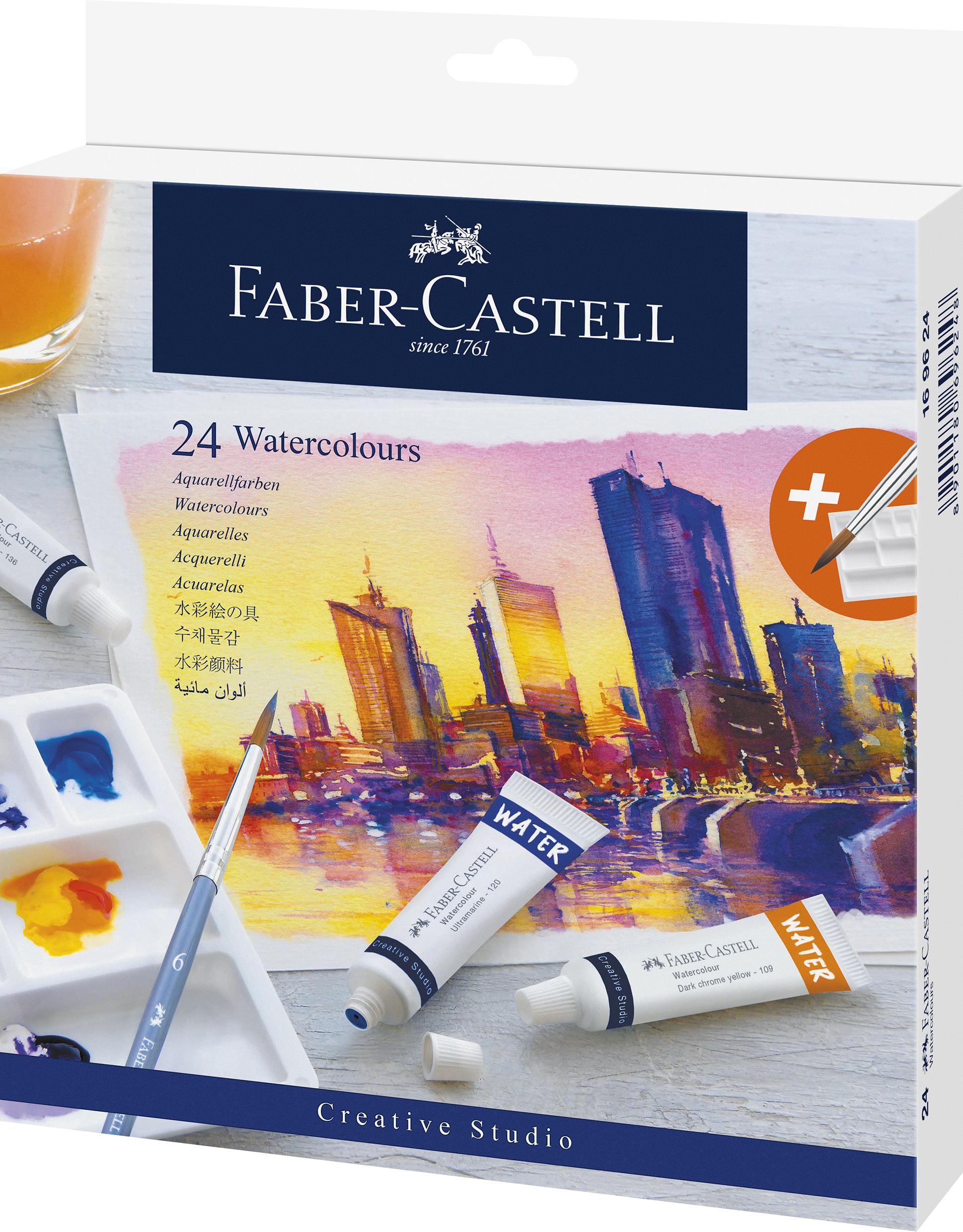 Faber-Castell - Watercolour cardboard box (24 pcs) (169624) - Leker