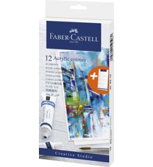 Faber-Castell - Acrylic colour cardboard box (12 pcs) (379212)
