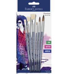Faber-Castell - Brush round 3x and flat 3x on BC (282891)