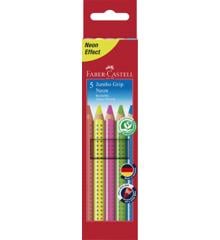 Faber-Castell - Pencil Jumbo Grip Neon box (5 pcs) (110994)