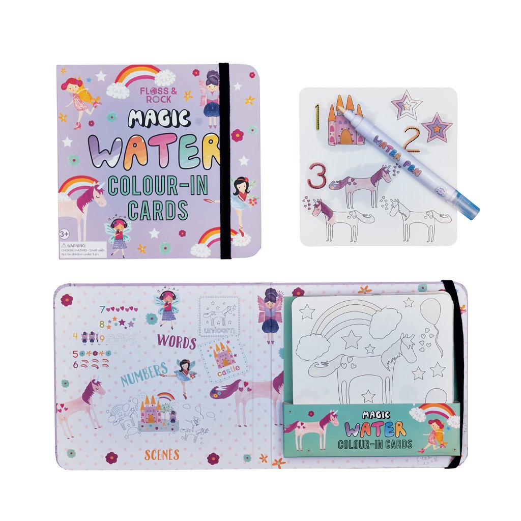 FLOSS&ROCK Fairy Unicorn Water Pen and Cards - 38P3417 - Leker