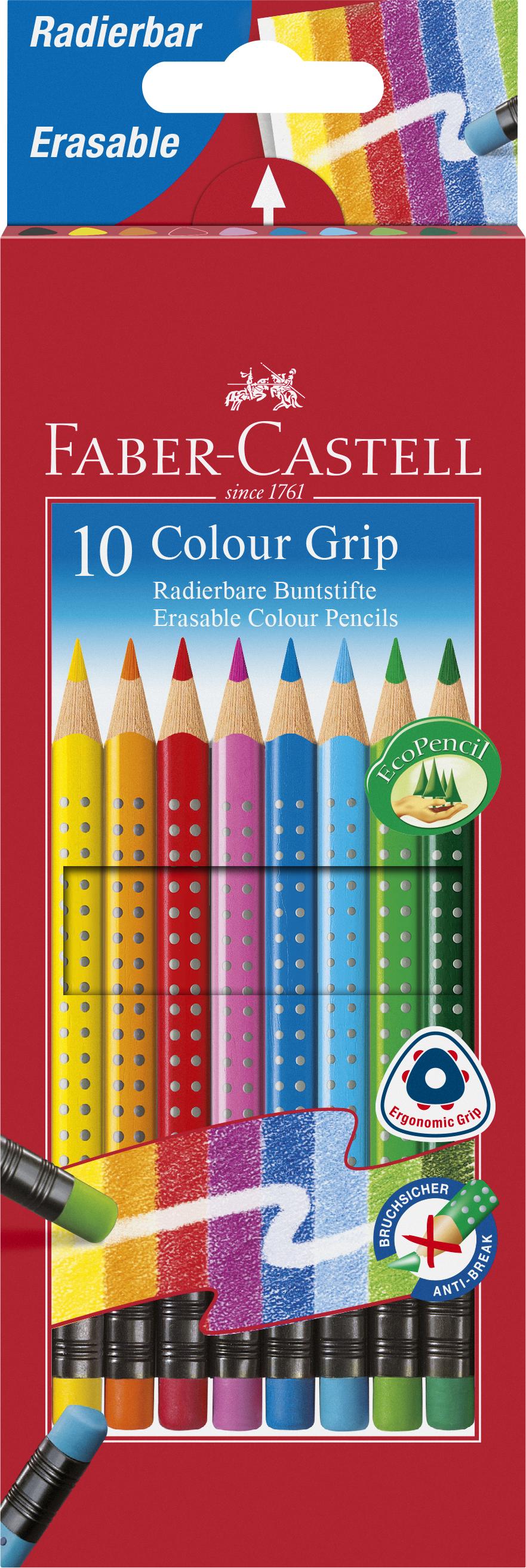 Faber-Castell - Colour pencils erasable Grip set (10 pcs) (116613)