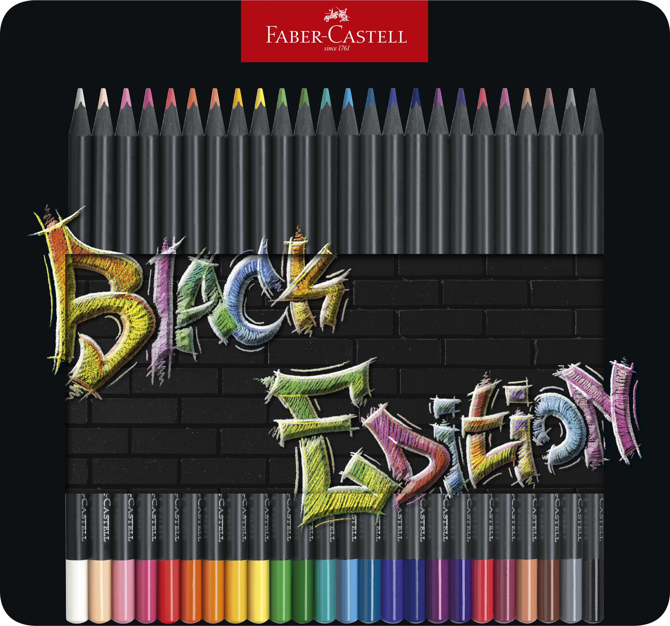 Faber-Castell - Colour Pencils Black Edition tin (24 pcs) (116425)