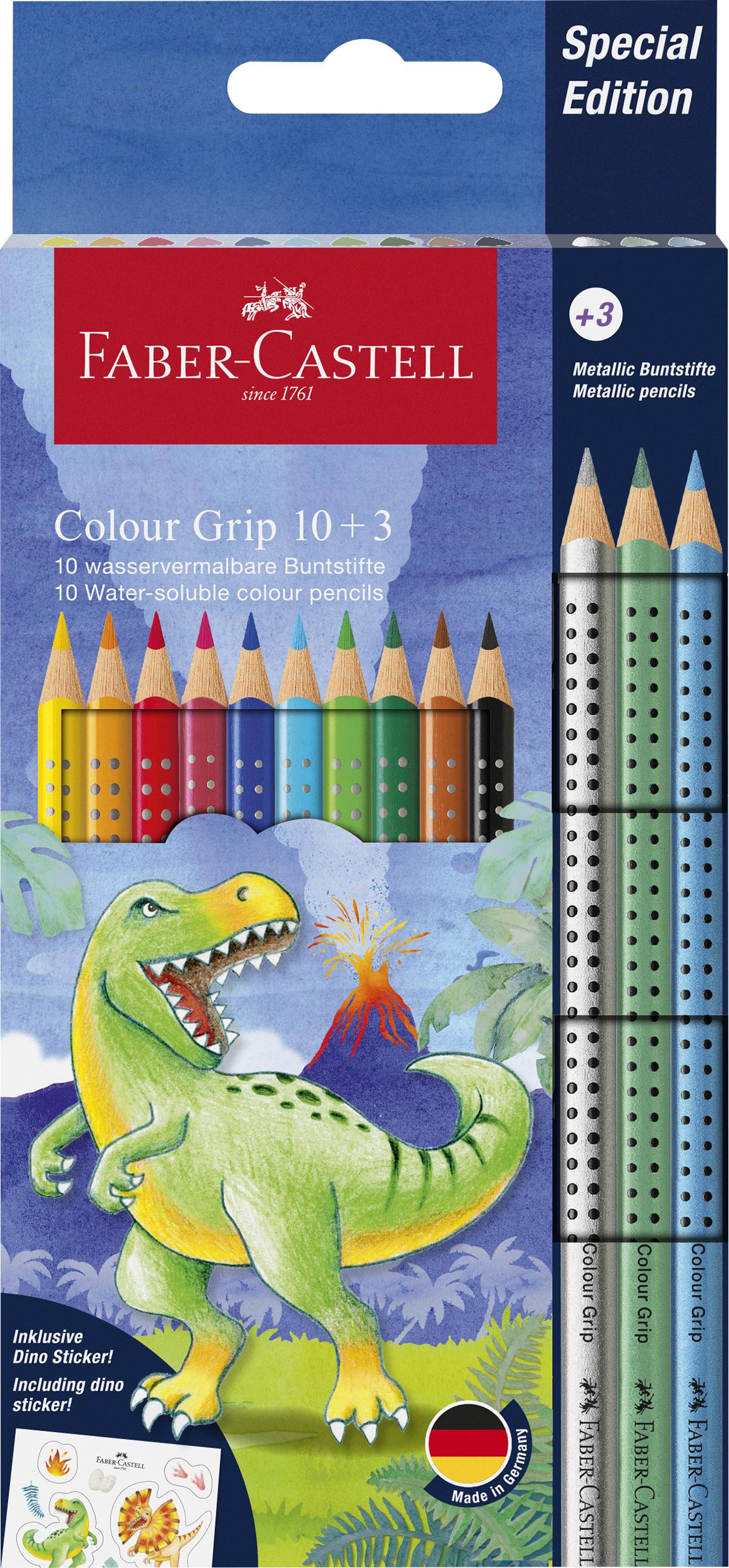 Faber-Castell - CP Colour Grip dinosaurus 10+3 (201545) - Leker
