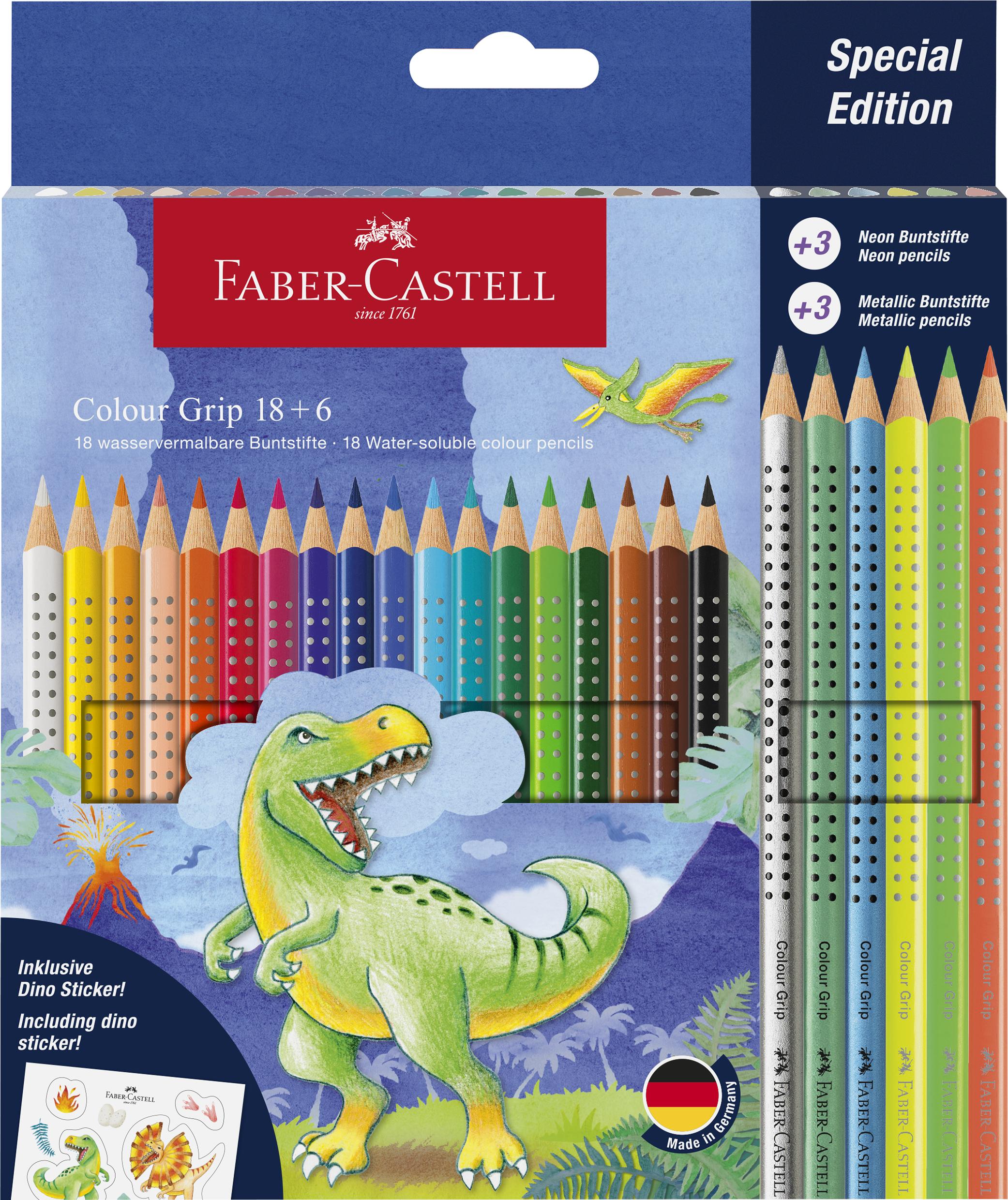 Faber-Castell - CP Colour Grip dinosaurus 18+6 (201546) - Leker