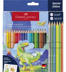 Faber-Castell - CP Colour Grip dinosaurus 18+6 (201546)