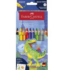 Faber-Castell - CP Jumbo Grip dino 8+2 cardboard wallet (110922)