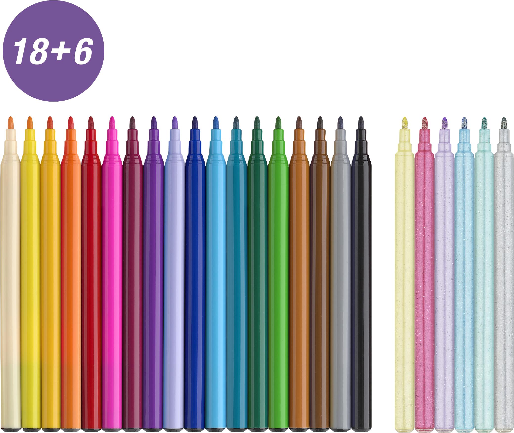 Faber-Castell - Felt-tip pen unicorn 18+6 + stickers (554221) thumbnail-4
