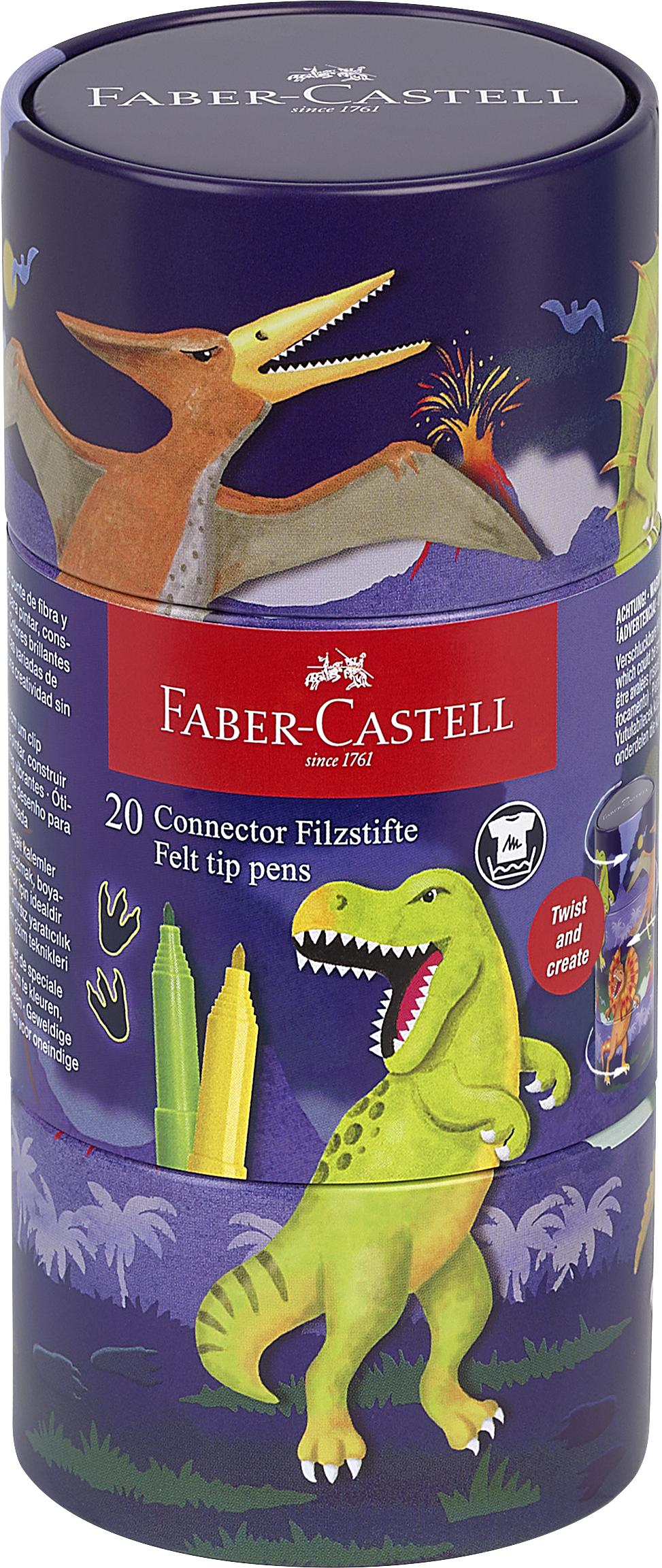 Faber-Castell – Felt-tip pen Connector dinosaur (155546)