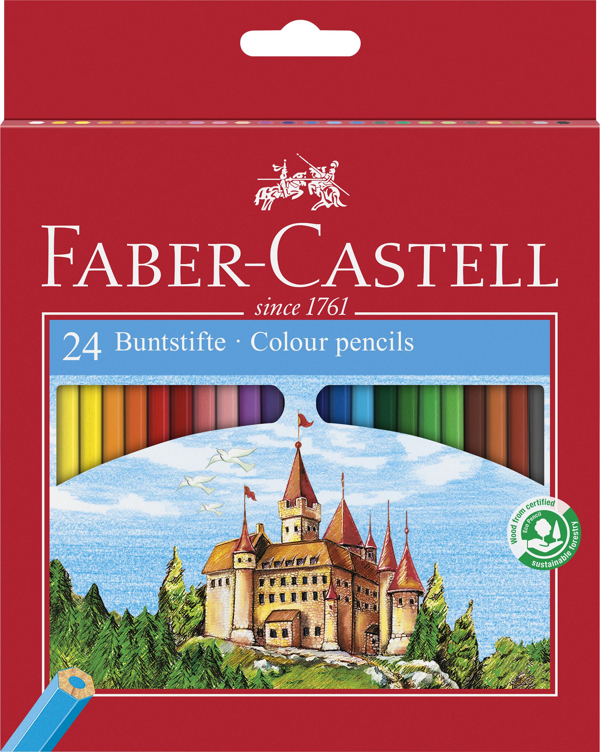 Faber-Castell - Colour pencil Castle hexagonal box of 24 (120124)