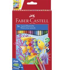 Faber-Castell - Akvarelblyanter + penselæske (36 stk.)