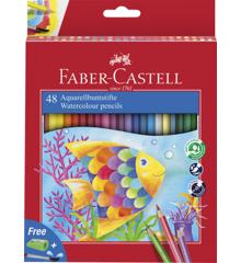 Faber-Castell - Akvarelblyant + penselæske (48 stk.)