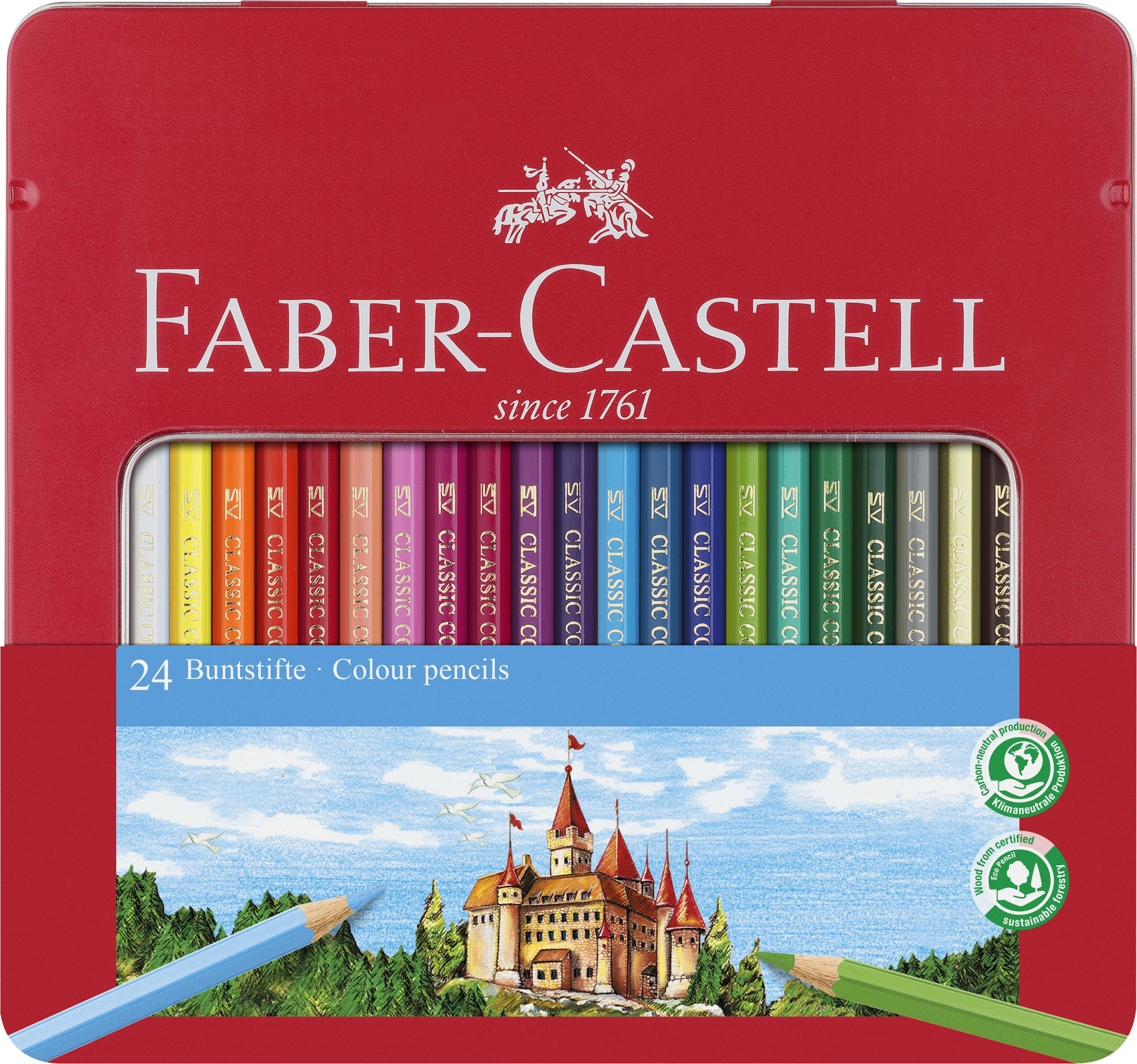 Faber-Castell - Colour pencils hexagonal tin (24 pcs) (115824) thumbnail-1