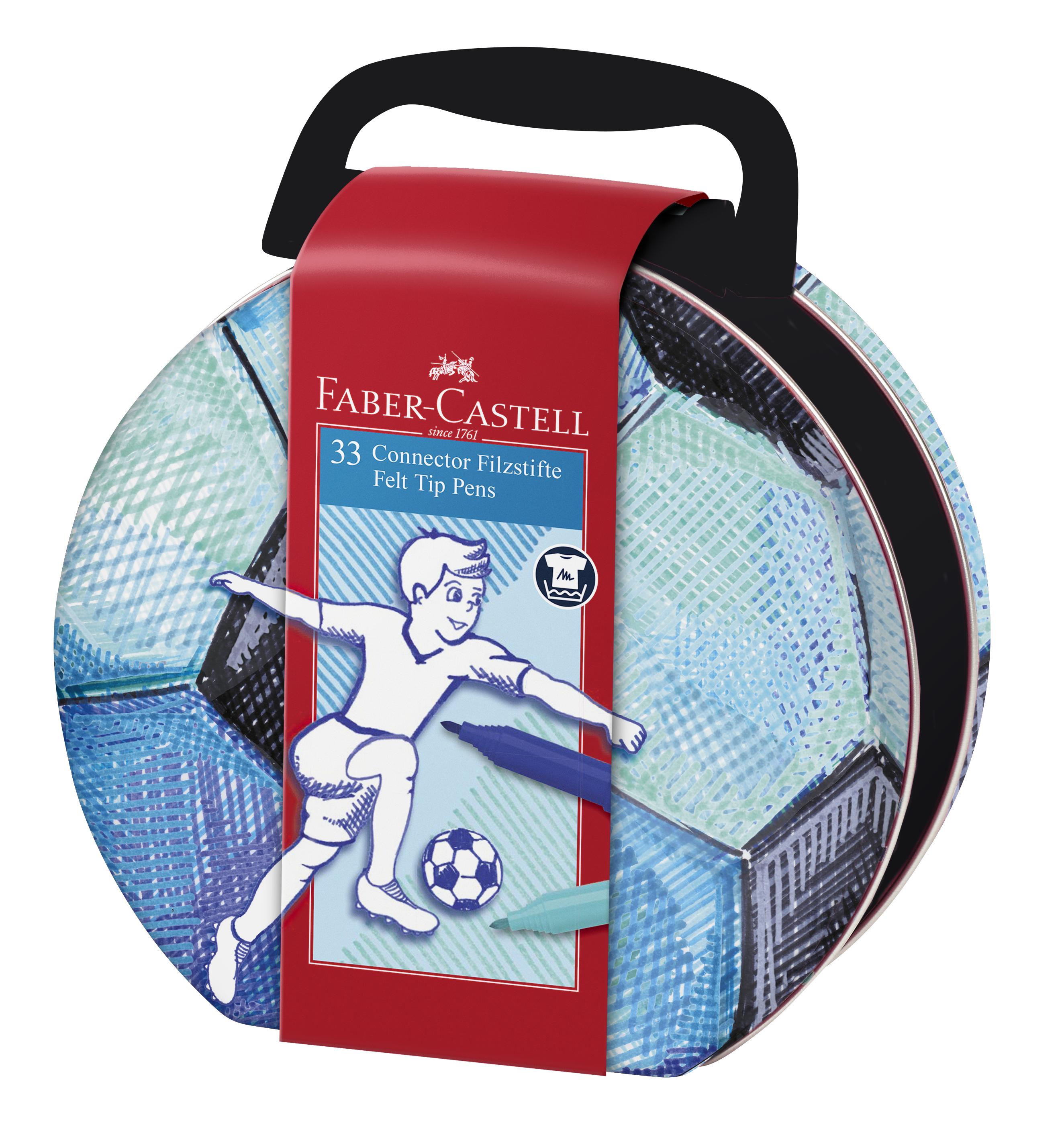 Faber-Castell - Felt tip pen Connector suitcase soccer (155538) thumbnail-1