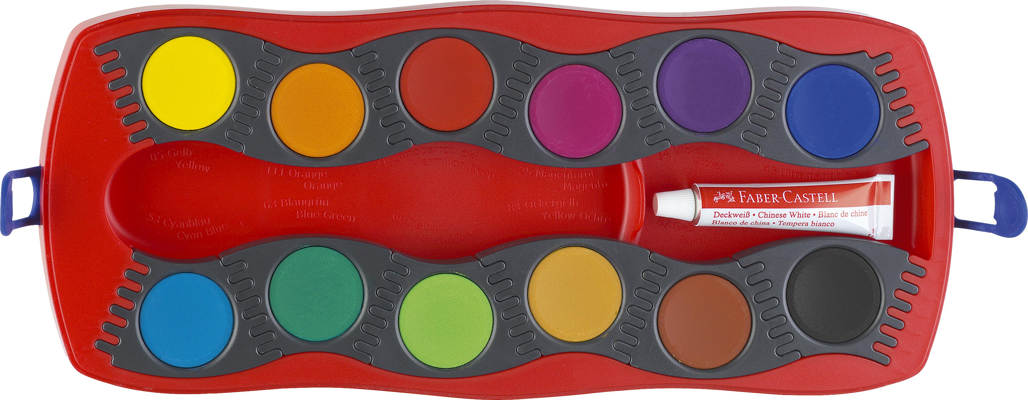 Faber-Castell - Connector paint box colours red (12 pcs) (125030)